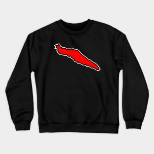 Texada Island in a Simple Red Silhouette - Clean and Classic - Texada Island Crewneck Sweatshirt